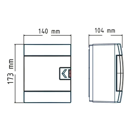 Щиток зовнішній 4 авт. чорний