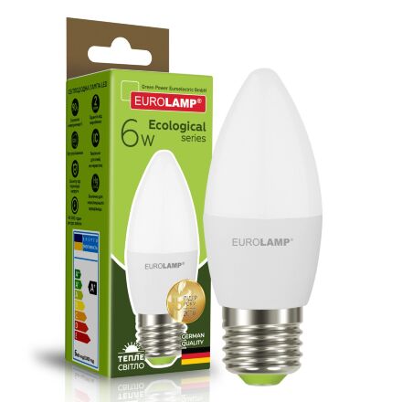 Світлодіодна лампа EUROLAMP LED CL 6W E27 3000K 220V