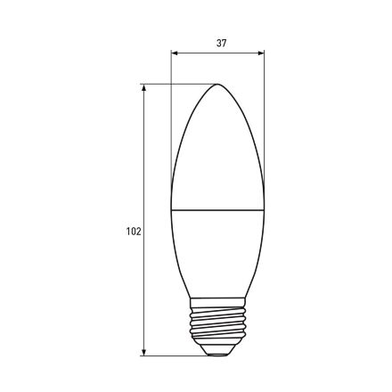 Світлодіодна лампа EUROLAMP LED CL 6W E27 3000K 220V