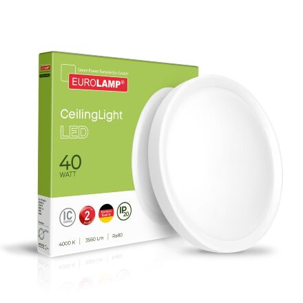 EUROLAMP LED Світильник круглий накладний Easy click 40W 4000K