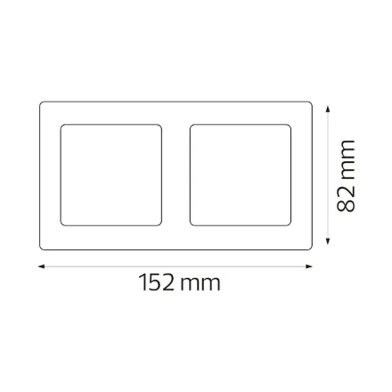Рамка 2-на біла TINA