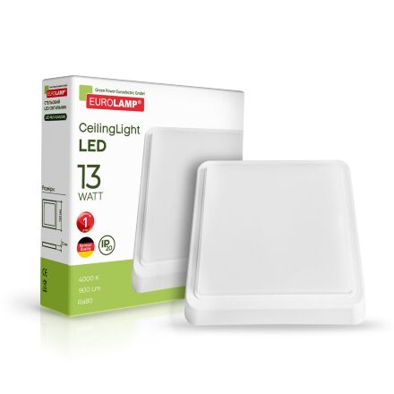 EUROLAMP LED Світильник квадратний накладний GM 13W 4000K