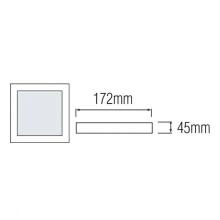 Світлодіодний світильник CARLA-24/SQ 24W 6400К