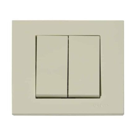 Вимикач 2-клавішний кремовий GRANO