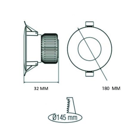 Світлодіодний світильник врізний ALEXA-24 3CCT 24W