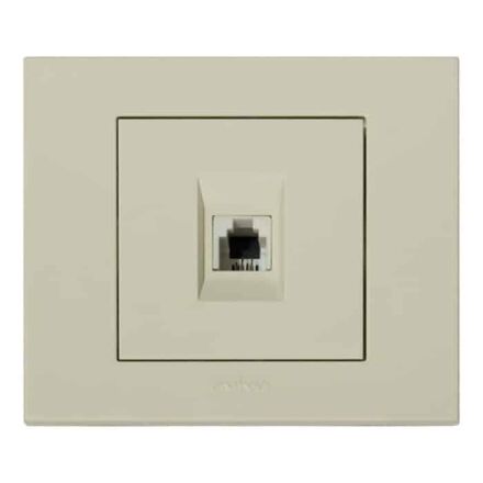 Розетка телефонна кремова GRANO