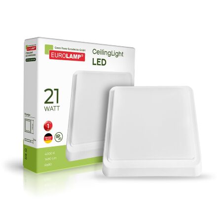 EUROLAMP LED Світильник квадратний накладний GM 21W 4000K
