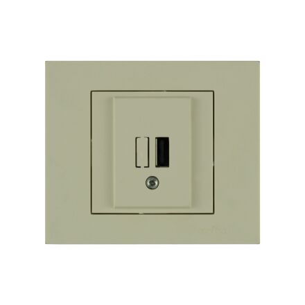 Розетка 1-USB Grano кремова