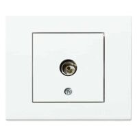 Розетка ТВ прохідна біла GRANO