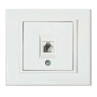 Розетка телефонна біла MINA