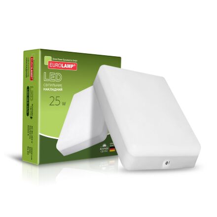 EUROLAMP LED Світильник квадратний накладний GL 25W 5000K
