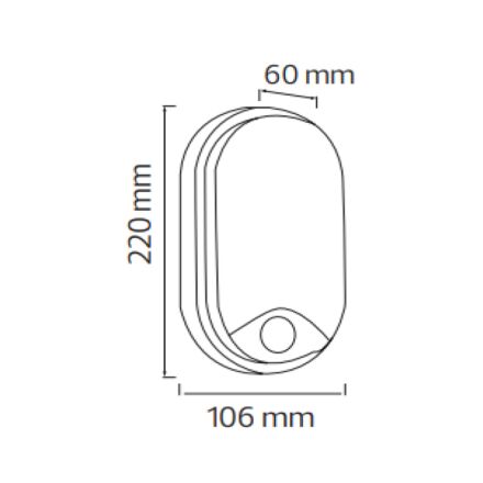 Світлодіодний світильник настінно-стельовий PALERMO з сутінковим датчиком і датчиком руху