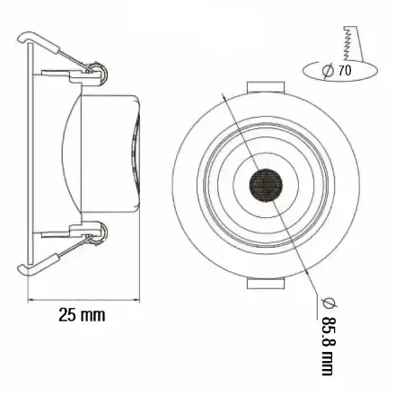 Світлодіодний світильник NORA-5 5W 6400К
