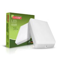 EUROLAMP LED Світильник квадратний накладний GL 38W 5000K