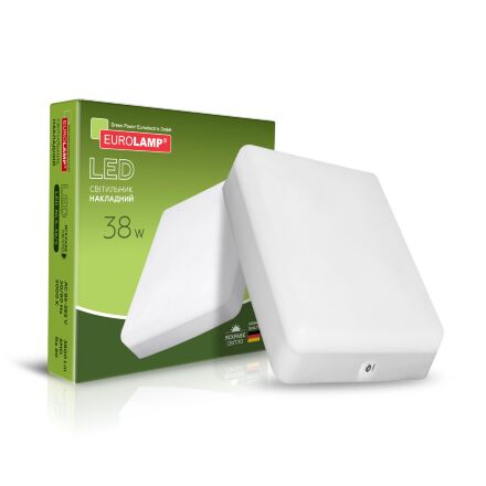 EUROLAMP LED Світильник квадратний накладний GL 38W 5000K