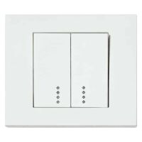 Вимикач 2-клавішний вимикач з підсвіткою білий GRANO