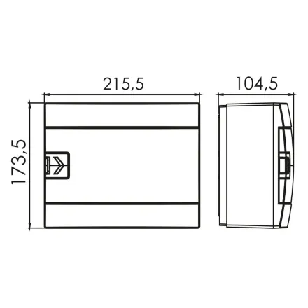 Щиток зовнішній 8 авт. чорний