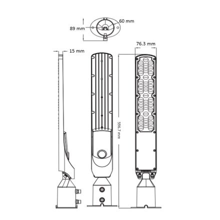 Світлодіодний світильник вуличний ROCKET-100 6400K