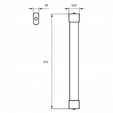 Світлодіодний лінійний світильник EUROLAMP LED IP65 18W 4100K (0.6m) SLIM