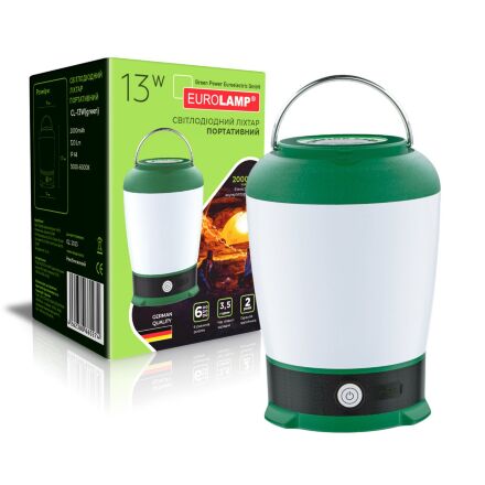 Світлодіодний Eurolamp ліхтар портативний 13W Micro-USB зелений