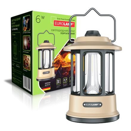 Світлодіодний Eurolamp ліхтар портативний 6W battery+Type-C білий