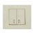 Вимикач 2-клавішний вимикач з підсвіткою кремовий GRANO