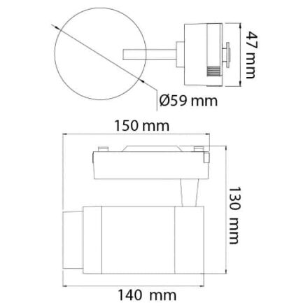 Світлодіодний світильник трековий MONACO-15 15W білий