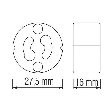 Патрон керамічний GU10 з проводом 15см