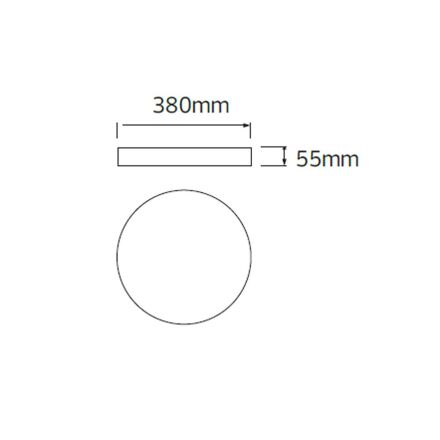 Світильник накладний HAZEL-32 3CCT білий