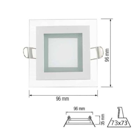 Світлодіодний світильник MARIA-6 6W 6400K