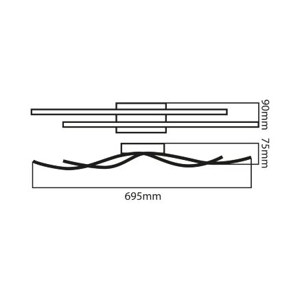 Світлодіодна люстра COPERNIC 15W 4000K хром