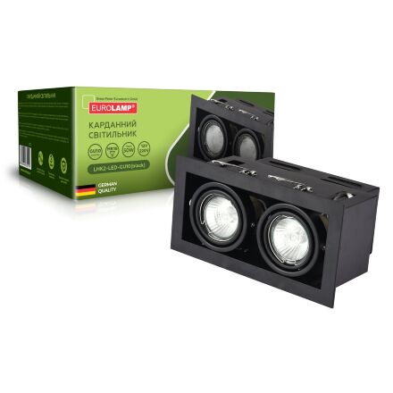 EUROLAMP LED Світильник карданний для ламп LED GU10x2 black