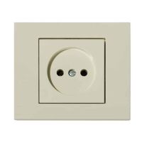 Розетка одинарна без заземлення кремова GRANO