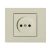 Розетка одинарна без заземлення кремова GRANO