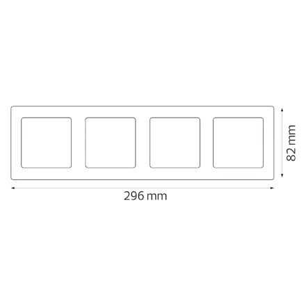 Рамка 4-на біла TINA