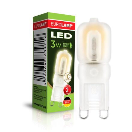 Світлодіодна лампа EUROLAMP LED G9 3W 3000K 220V