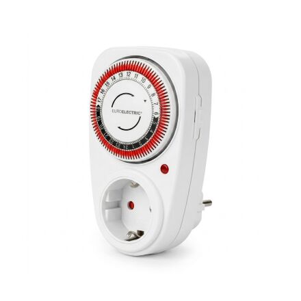 Таймер-розетка Euroelectric (16A/3680W) механічний добовий 24Н White