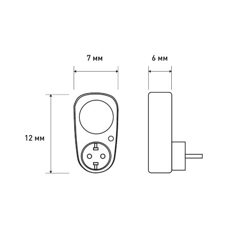 Таймер-розетка Euroelectric (16A/3680W) механічний добовий 24Н White