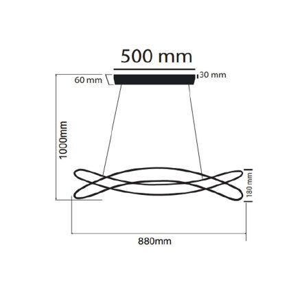Світлодіодна люстра MONARCH-100 3CCT 100W
