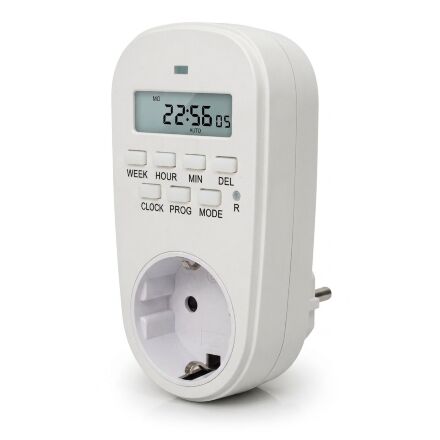 Таймер-розетка Euroelectric (16A/3600W), електронний, тижневий White