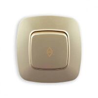 Вимикач прохідний 1-клавішний золото ELA