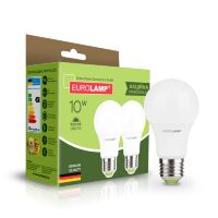 Промо-набір EUROLAMP LED A60 10W E27 3000K 220V акція 1+1