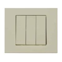 Вимикач 3-клавішний кремовий GRANO