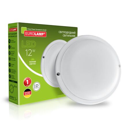 Світлодіодний світильник круглий ЖКГ EUROLAMP LED 12W 5000K
