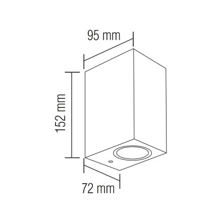 Світлодіодний світильник садово-парковий MAMBA-SQ чорний