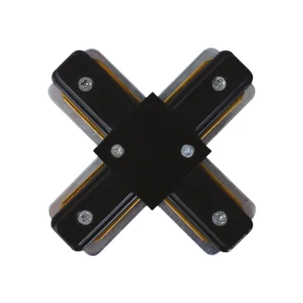 З'єднувач шинопровода Х-образний 220-240V чорний