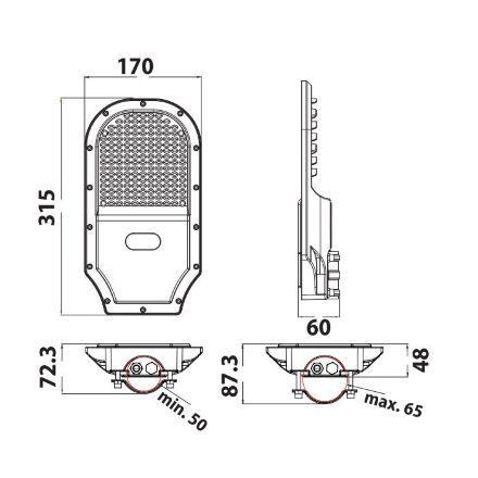 Світлодіодний світильник вуличний ORLANDO PRO-30 6400K