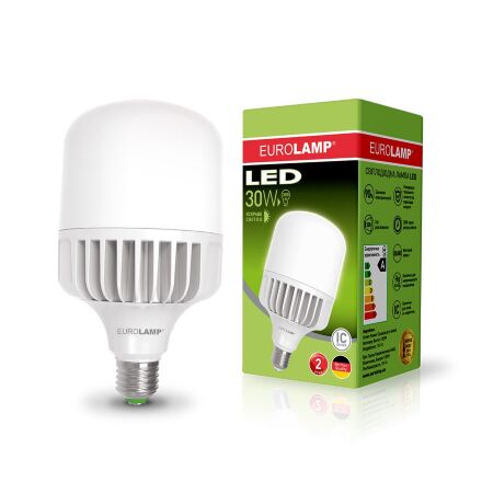 Потужна світлодіодна лампа EUROLAMP 30W E27 4000K 220V