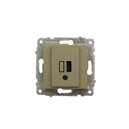 Механізм розетки USB з адаптером антрацит