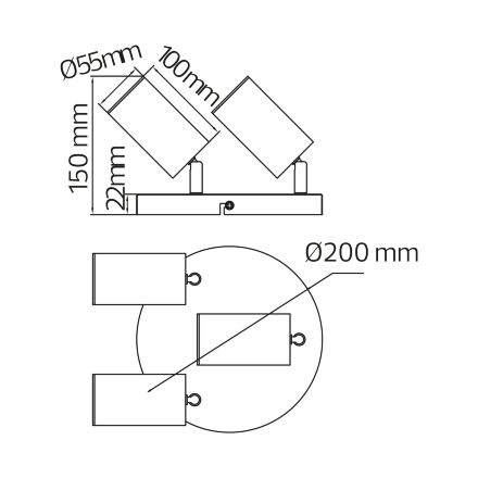 Світильник-спот JOKER-4 чорний